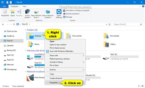 Move Location Of Desktop Folder In Windows 10 Tutorials