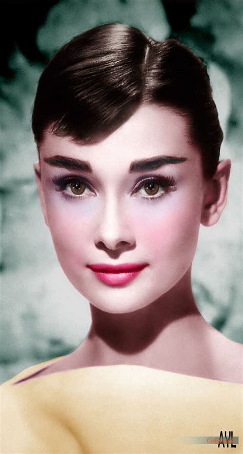 Audrey Hepburn 1929 1993 Colorized From A 1958 Photo Audrey