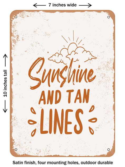 Decorative Metal Sign Sunshine And Tan Lines Vintage Rusty Look Signs Michaels