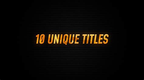 10 Unique Titles Templates Enzeefx