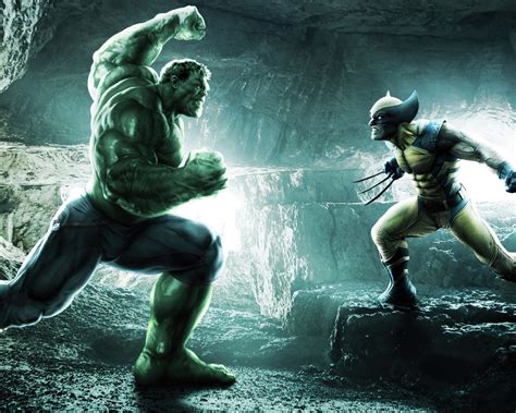The Hulk Vs The Wolverine Cartoon Art 4k Wallpaper Best Wallpapers