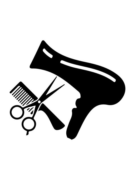 Barber Set Scissors Hair Dryer Comb Free SVG File Free Svg Svg Free Files Hair Dryer Comb