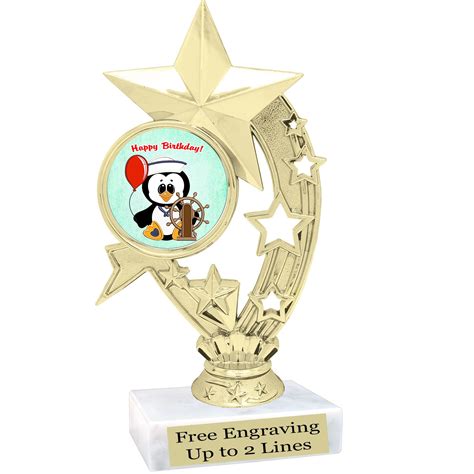 Birthday Theme Trophy With Choice Of 8 Designs Celebrate Etsy