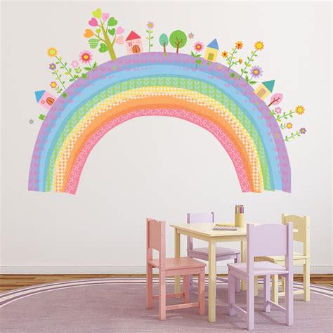 4:48 kids kinder joy 6 960 просмотров. City Rainbow Wall Sticker Childrens Wall Decal Nursery ...