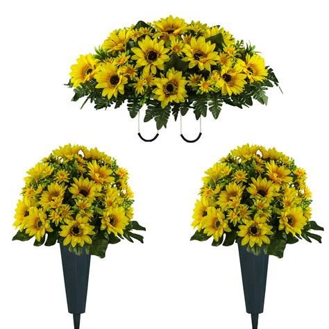 Sympathy Silks Artificial Cemetery Flowers Realistic Outdoor Grave