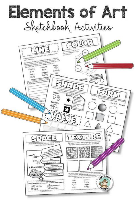 The Elements Of Art Worksheet For Students To Practice Their Writing