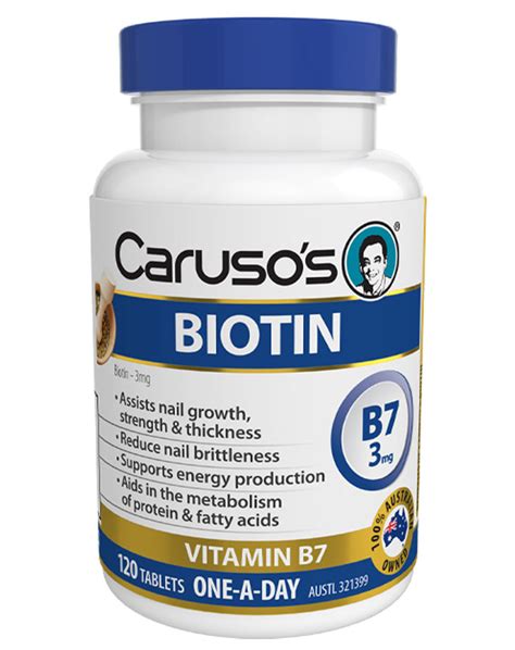Biotin Vitamin B7 By Carusos Natural Health Supplement Warehouse