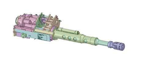 25mm Chain Gun 3d Model Obj