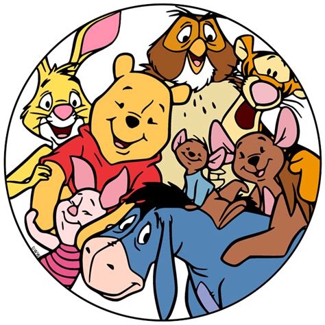 Winnie the Pooh Mixed Group Clip Art | Disney Clip Art Galore png image
