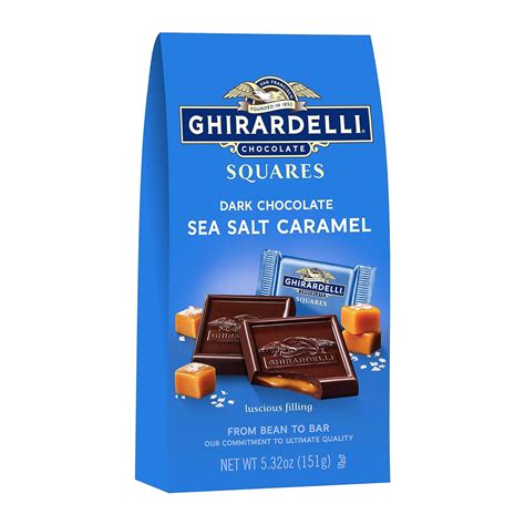 Ghirardelli Dark And Caramel Sea Salt Chocolate Squares Bag