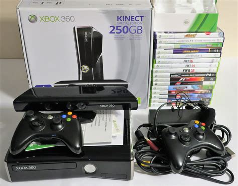 Xbox 360 Slim 250gb Kinect 2xpad 16 Gier 7071867196 Oficjalne Archiwum Allegro