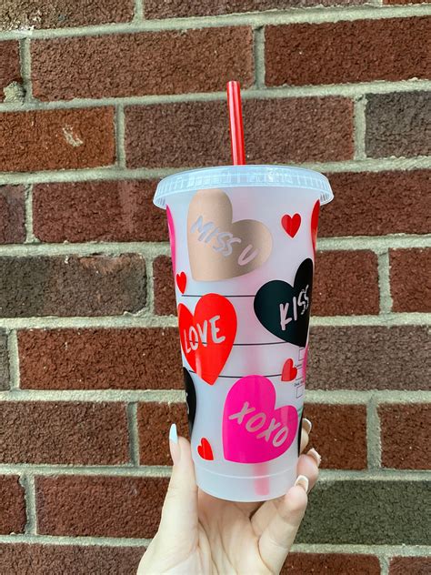 Valentines Day Starbucks Cup Valentines Day Coffee Lovers Etsy