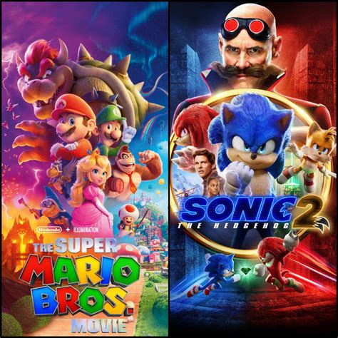 The Super Mario Bros Movie And Sonic The Hedgehog2 By