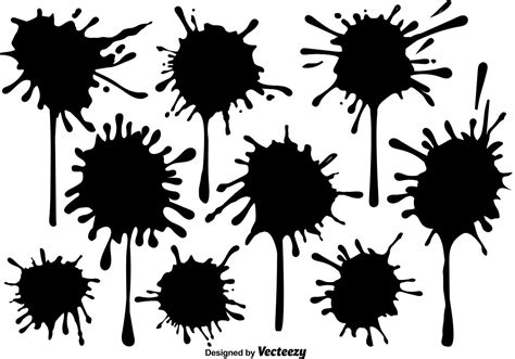 Vector Paint Splatters Set 109736 Vector Art At Vecteezy