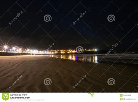 Night Landscape Stock Image Image Of Portrush Lights 110576879