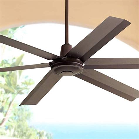 60turbina Max Modern Industrial Outdoor Ceiling Fan With Remote Brown