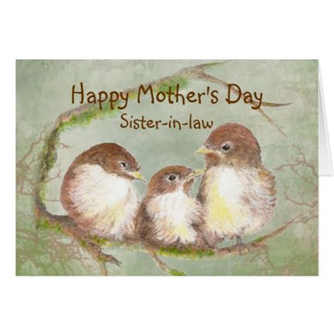 We did not find results for: Mother's Day Sister-in-law Sparrow Bird Family Card | Zazzle