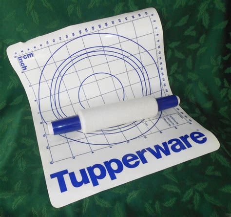 Tupperware Royal Blue Rolling Pin And Pastry Mat By Webglass On Etsy