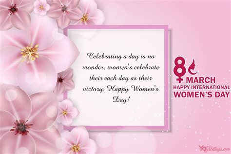 Write Wishes On International Women S Day Greeting Card Images