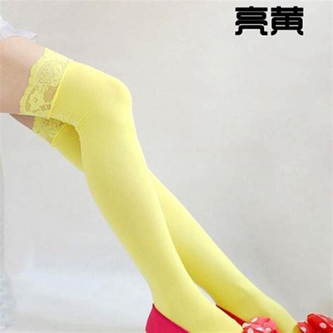 Thin Ultrathin Sexy Women Color Tights Summer Stockings Lace Nylon Top