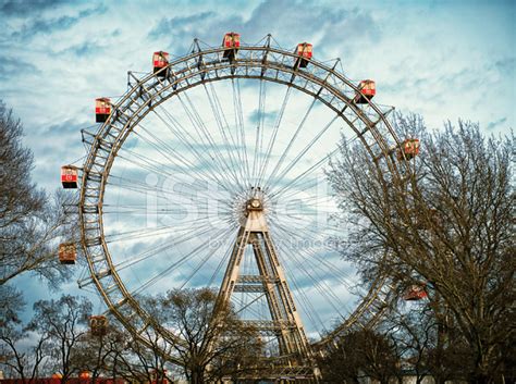 Vienna Riesenrad Giant Ferris Wheel At Prater Stock Photo Royalty