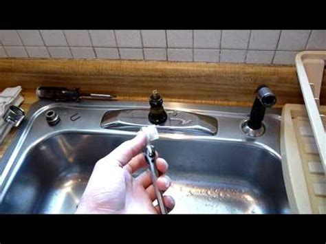 Without draining the pipes, you risk that water draining onto your floor or into your cabinets and pausing your project to. How-To: Repair Moen Single Handle Faucet, Pt.1 - YouTube