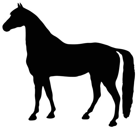 Standing Horse Silhouette Clip Art Horseshoe Png Download 1004936