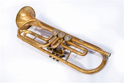 Antique German Alto Trumpet in rusty raw brass (steampunk style 