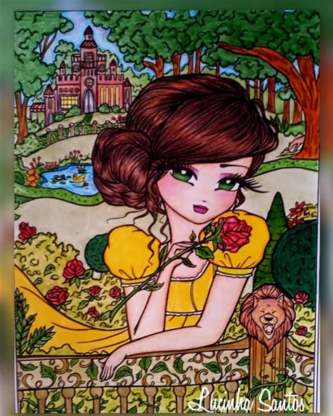 Belle In Enchanted Rose Of Beauty And The Beast From Fairy Tale