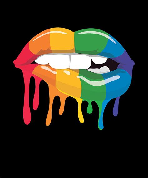 rainbow lips lgbt pride equality t digital art by p a fine art america