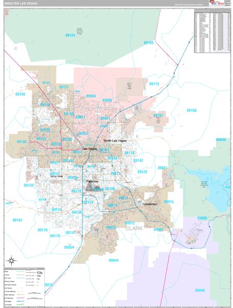 Greater Las Vegas Metro Area Nv Zip Code Maps Premium