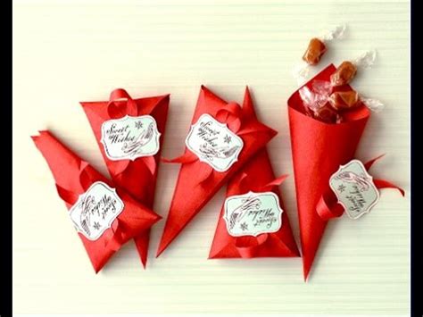 Valentine's day gift wrapping ideas. Ideas for Valentine's day! Favor Cones. Easy to do. Gift ...