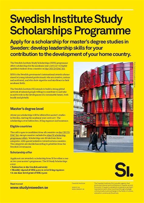 Loans, scholarships and grants are important resources for college students seeking to make ends meet. Early Notice for Master Degree Scholarships in Sweden ...