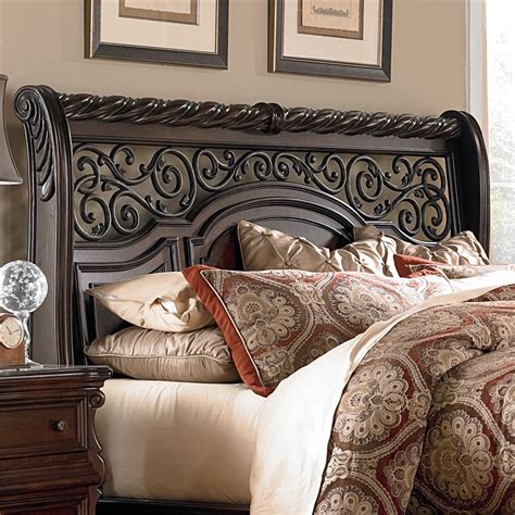 Arbor place sleigh bedroom setby liberty furniture. Arbor Place Sleigh Bed 6 Piece Bedroom Set in Brownstone ...