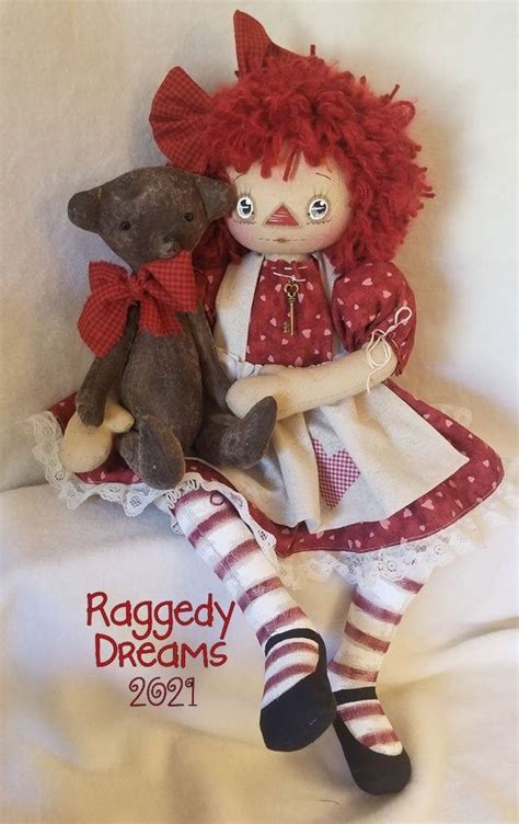 handmade primitive folk art raggedy ann doll attic annie etsy raggedy ann doll ann doll