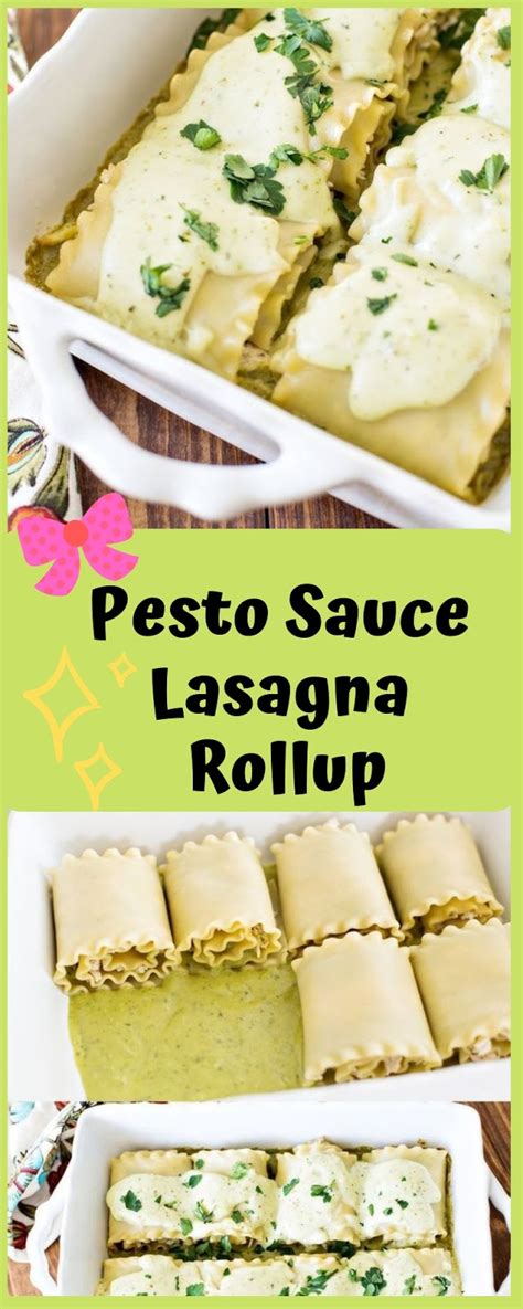 Pesto Sauce Lasagna Rollup