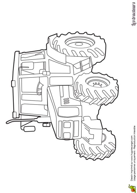 Des explications étape par étape pour vous permettre de réaliser de beaux dessins facilement ! Dessin à imprimer et à colorier d'un tracteur moderne et récent - Hugolescargot.com