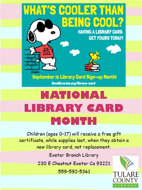 Tulare County Library News And Events September Is National Library