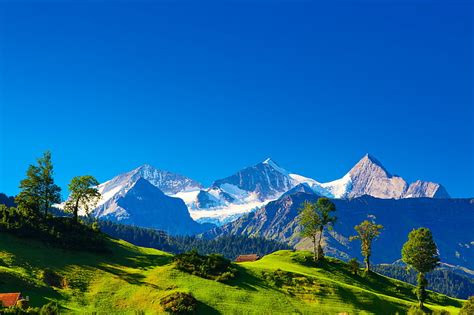 Alpler Dağlar Doğa Manzara Isviçre Hd Masaüstü Duvar Kağıdı