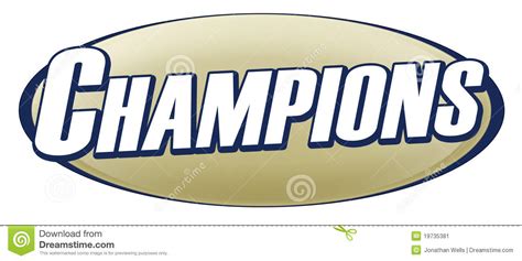 The champion logo quickly builds a connection with constant innovation. Champions Logo Stock Image - Image: 19735381