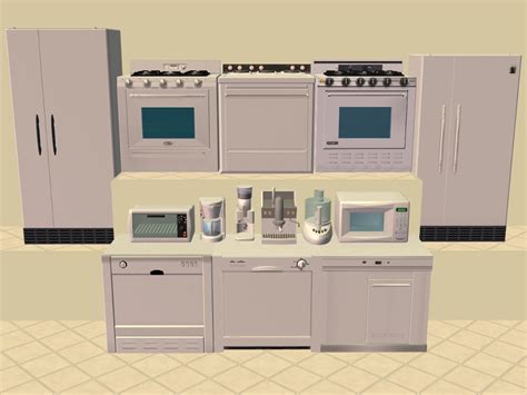 Mod The Sims More Base Game Kitchen Appliance Recolours