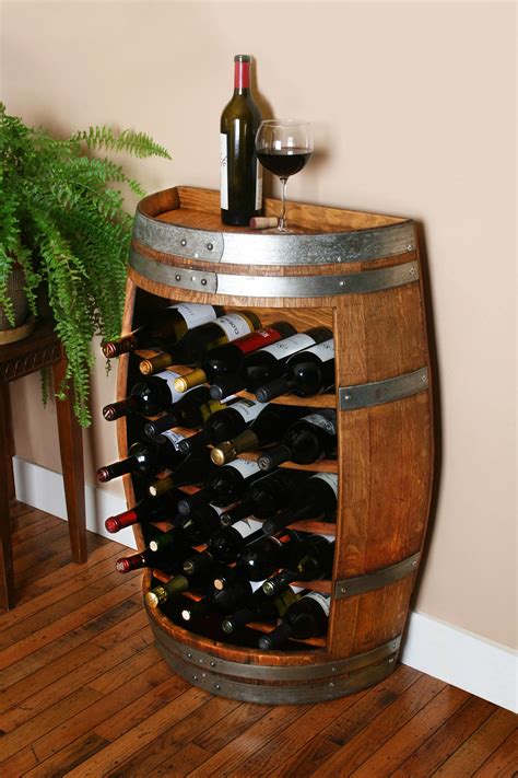 25 Bottle Oak Wine Barrel Wall Cabinet Holds 25 Bottles Of Etsy Wine