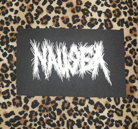 Nausea Logo Punk Crust Patch Patches Band Patches Etsy