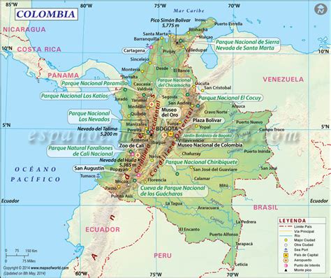 Información E Imágenes Con Mapas De Colombia Político Físico Y Para