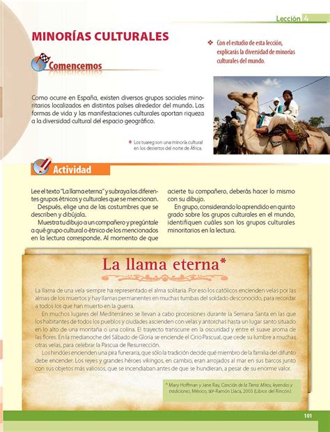 Guía santillana 5to grado,edición 2019, contestada. Geografía Sexto grado 2020-2021 - Página 101 de 201 - Libros de Texto Online