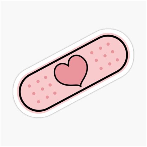 Pink Band Aid Sticker For Sale By Ssbymaria Redbubble