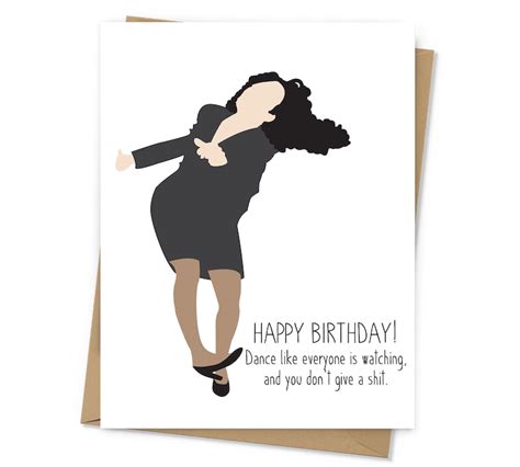 Funny Birthday Card Elaine Dancing Card Seinfeld Card Etsy