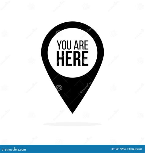 You Are Here Icon Map Pointer Icon Marker Location Icon With You Are