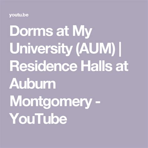 Dorms At My University Aum Residence Halls At Auburn Montgomery