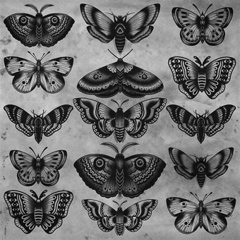 Electric Tattoos Tom Gilmour Traditional Butterfly Tattoo Moth